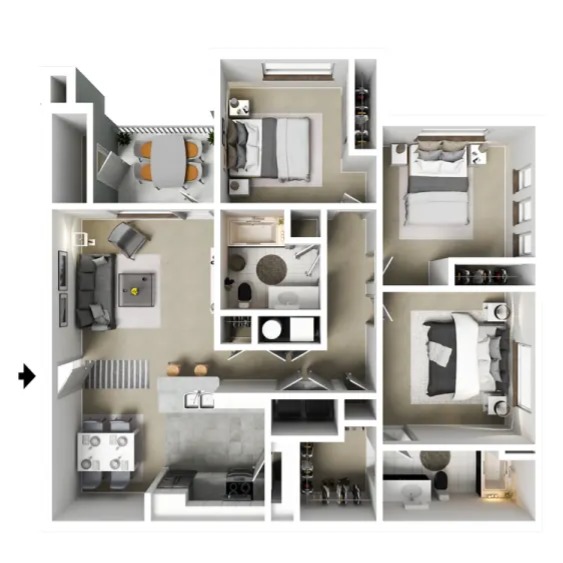3 Bedroom Floor Plan